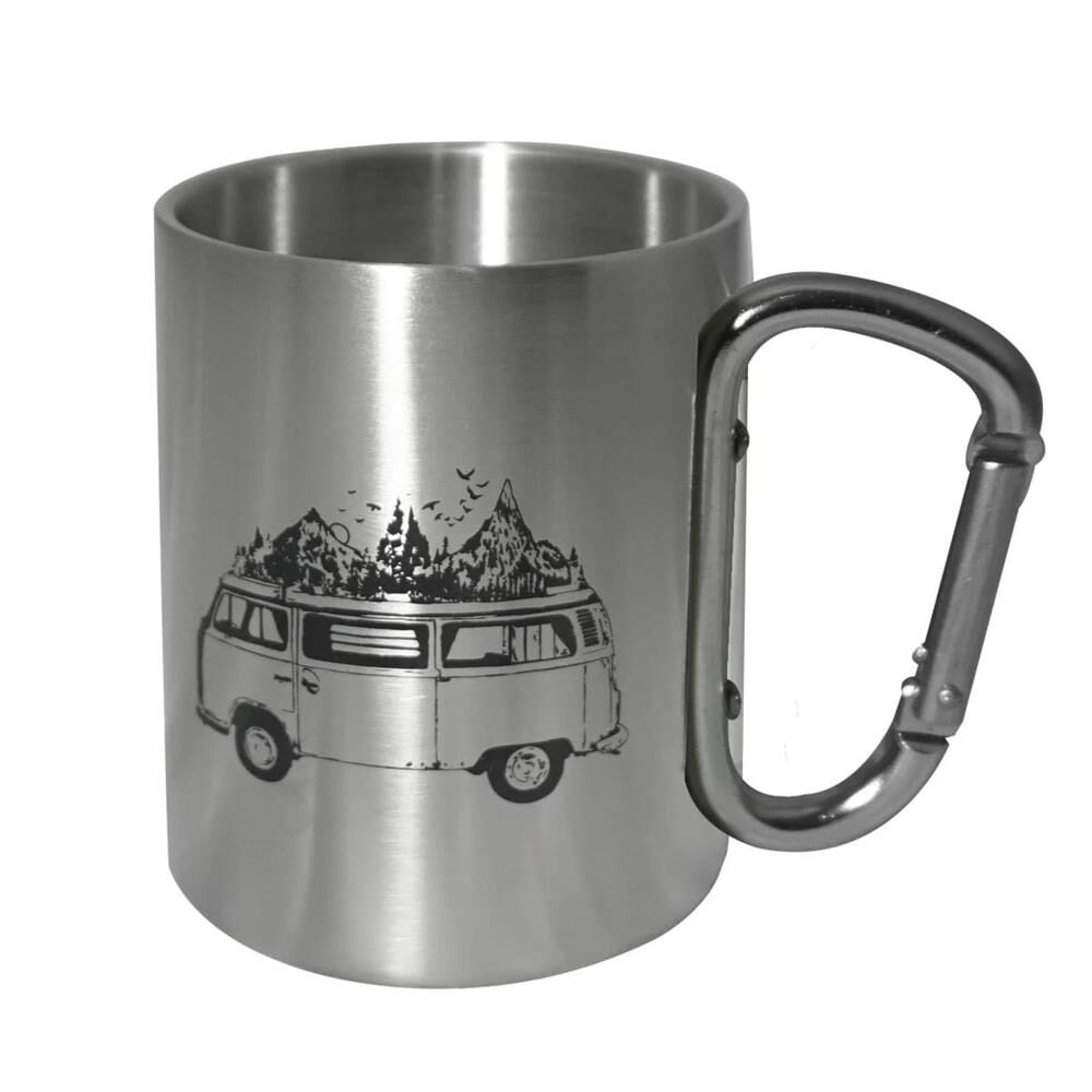 Orcamp Karabinali Paslanmaz Çelik Kupa İNOX