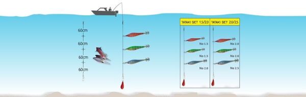 DTD TATAKI 2.0|2.5 Squid Jig | Teknede Sırtı Takımı