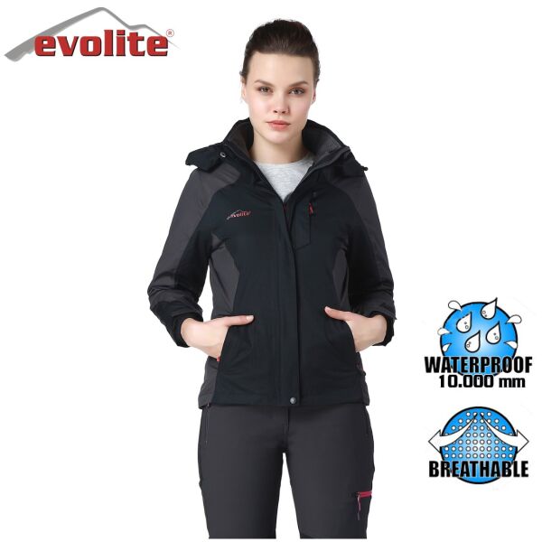 Evolite Diva Bayan 3in1 Gri/Siyah Mont XS