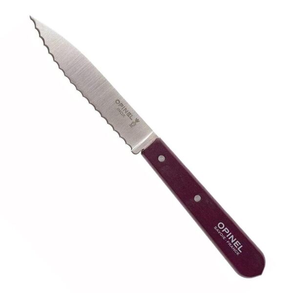 Opinel Essential No:113 Paslanmaz Çelik Tırtıklı Soyma Bıçağı MOR
