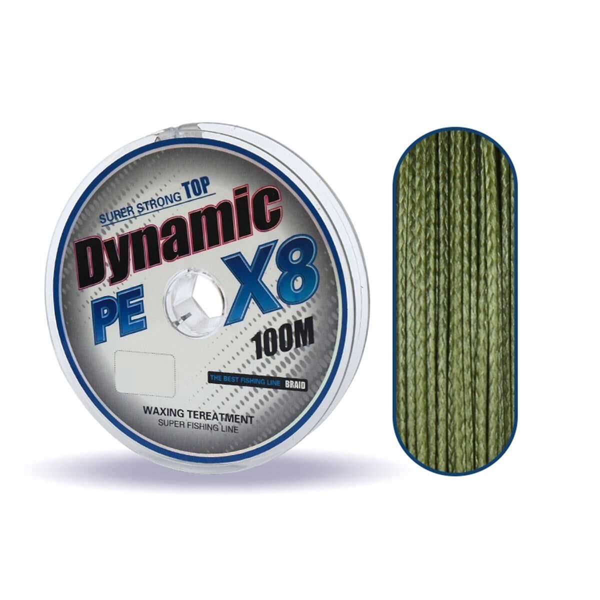 Dynamic PE Braided Line x8 Green İp Olta Misinası 100mt YEŞİL - 0,16 mm
