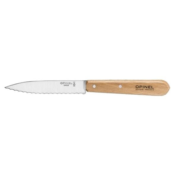 Opinel Essential No:113 Paslanmaz Çelik Tırtıklı Soyma Bıçağı NATURAL