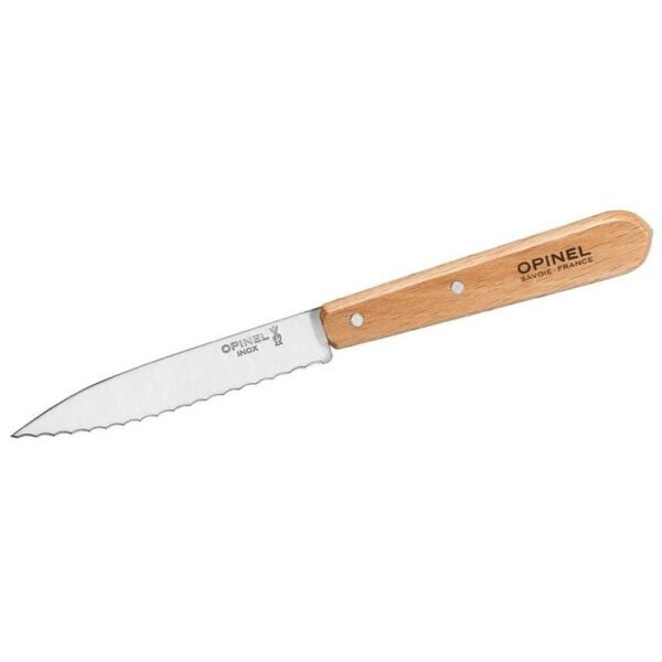 Opinel Essential No:113 Paslanmaz Çelik Tırtıklı Soyma Bıçağı NATURAL