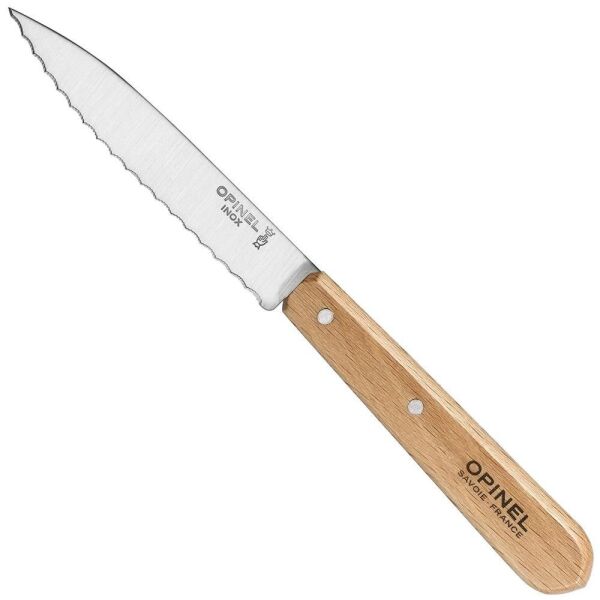 Opinel Essential No:113 Paslanmaz Çelik Tırtıklı Soyma Bıçağı NATURAL