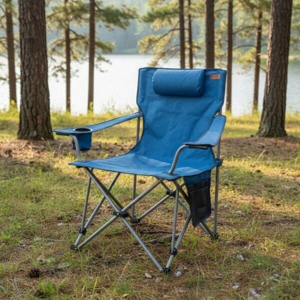 Madfox ChillSeat Yastıklı Katlanabilir Kamp Sandalyesi BLUE