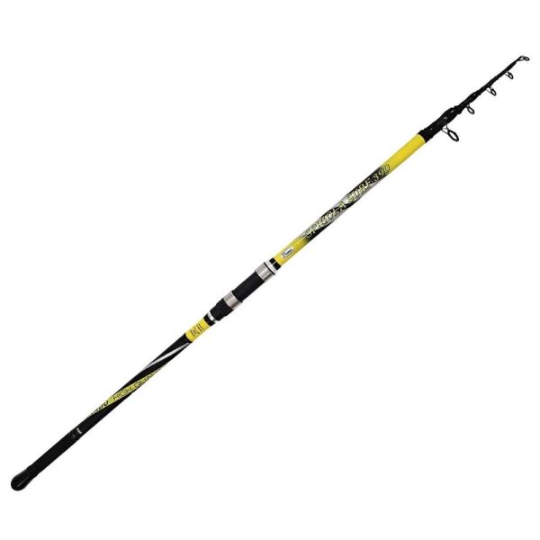 Kendo Spigola Surf 100-200gr Teleskopik Surf Kamışı SİYAH/SARI - 390 CM