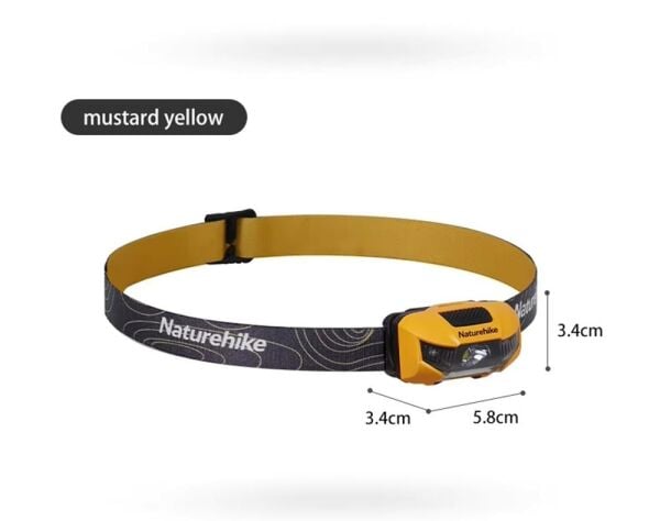 Naturehike Hakino 210 Lümen Kafa Lambası Mustard Yellow