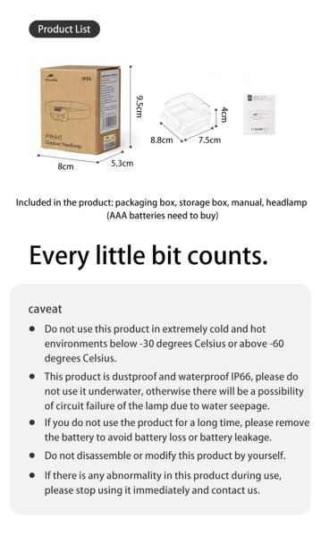 Naturehike Hakino 210 Lümen Kafa Lambası Mustard Yellow