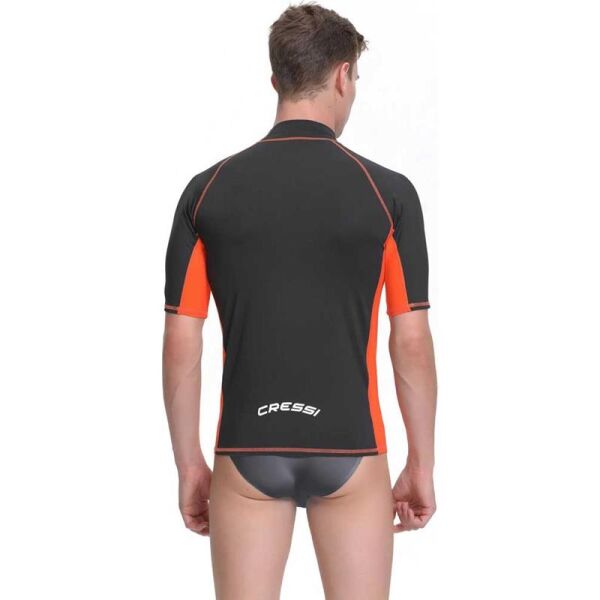Cressi Rash Guard Man T-Shirt BLACK - ORANGE - M - NO:3