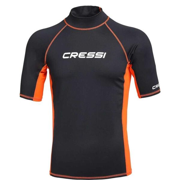 Cressi Rash Guard Man T-Shirt BLACK - ORANGE - 3XL - NO:7