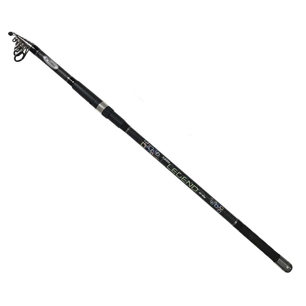 Kendo Legend 80-180gr Teleskopik Surf Kamışı SİYAH - 360 CM