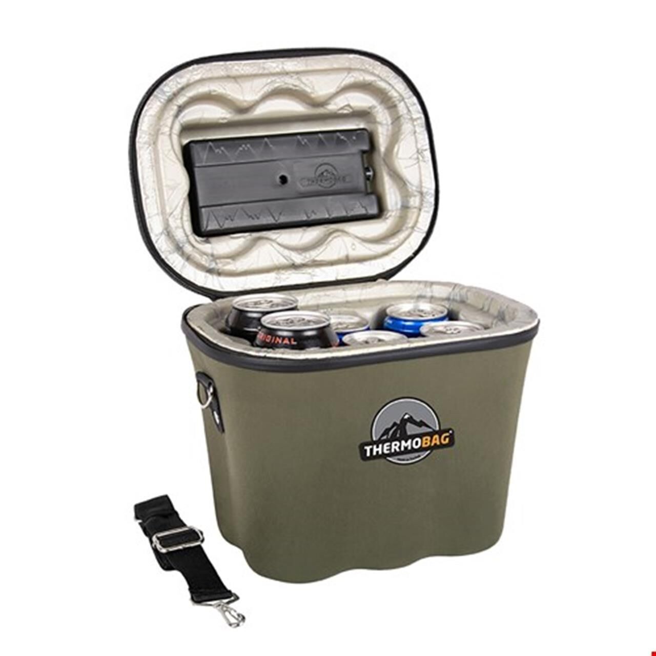 Thermobag Telesto Soğutucu İçecek Çantası Buzluk ( 6 Kutu Hazneli ) HAKİ