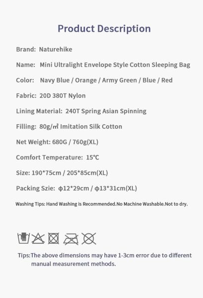 Naturehike LW180 Mini Uyku Tulumu