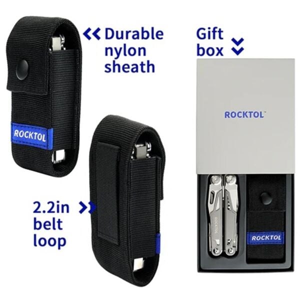 Rocktol 19 Fonksiyonlu Multi Tool Pense (Kılıflı)