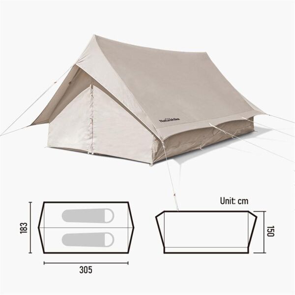 Naturehike Extend 5.6 Eaves Tower Pamuklu Aile Glamping Çadırı