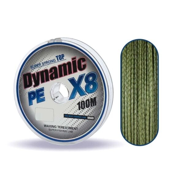 Dynamic PE Braided Line x8 Green İp Olta Misinası 100mt YEŞİL - 0,12 mm