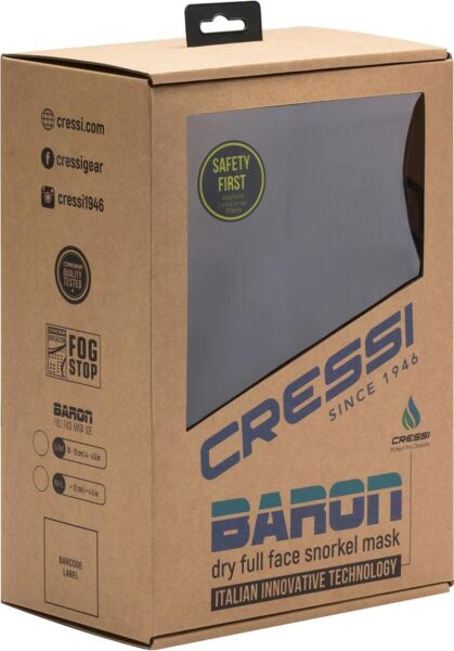 Cressi Baron Tam Yüz Maskesi CLEAR-BLUE - S - M