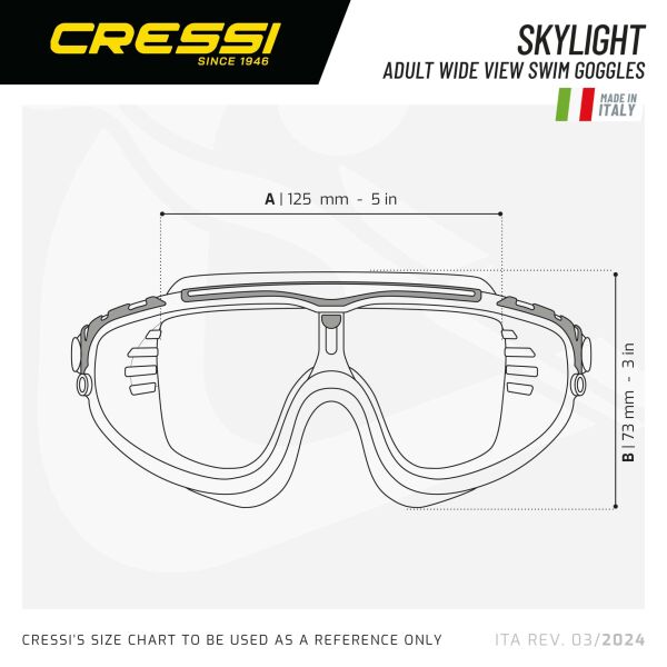 Cressi Skylight Deniz Gözlüğü BLACK-BLACK-GRAY