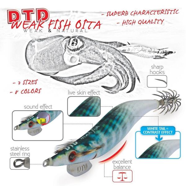 DTD Weak Fish Bukva 3.0 Glow Sinking Speed 90 mm Kalamar Zokası Triglia