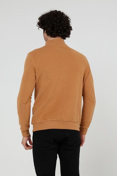 North Trace Crewline Yarım Fermuarlı Erkek Hoodie Camel - 2XL