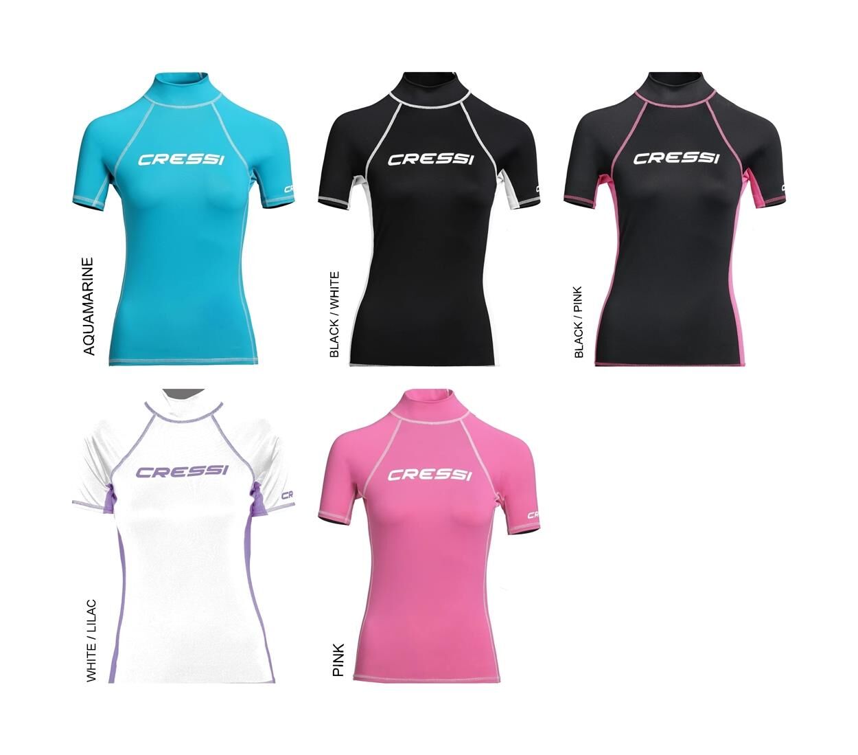 Cressi Rash Guard Lady T-Shirt BLACK-PINK