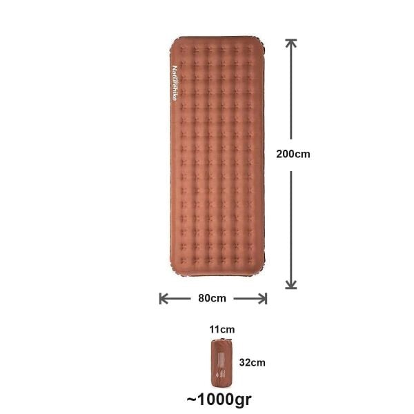 Naturehike TPU Thick Siesta Şişme Kamp Matı Tek Kişilik