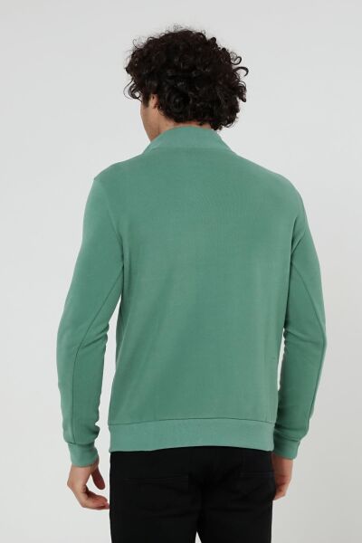 North Trace Crewline Yarım Fermuarlı Erkek Hoodie Mint Yeşil - L