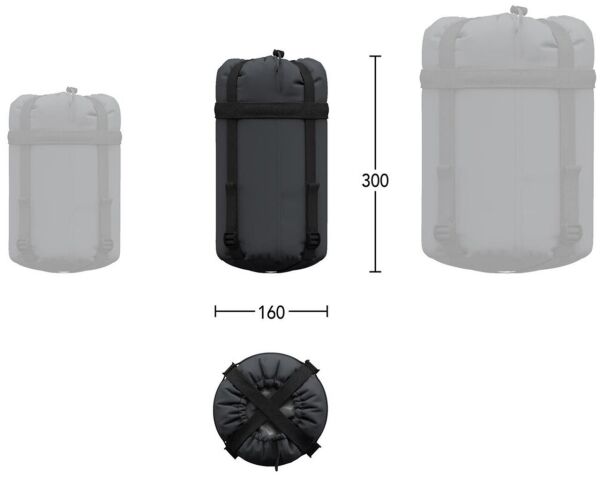 Hannah Scout 120 Wide Ultralight Comfort Uyku Tulumu -9°C Dark Shadow/Anthracite - Left