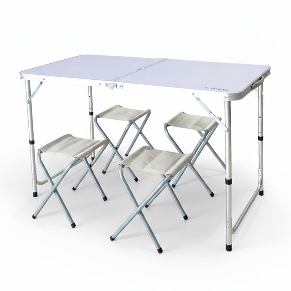 Madfox Nomad Duo Tabureli Katlanır Kamp Masası Seti BEYAZ