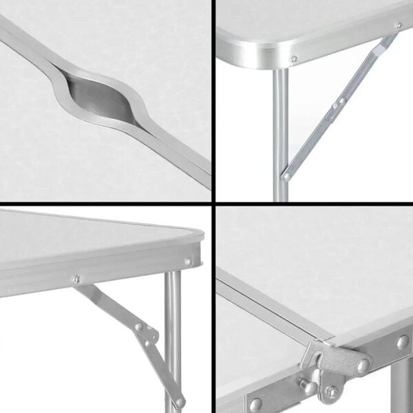 Madfox Nomad Duo Tabureli Katlanır Kamp Masası Seti BEYAZ