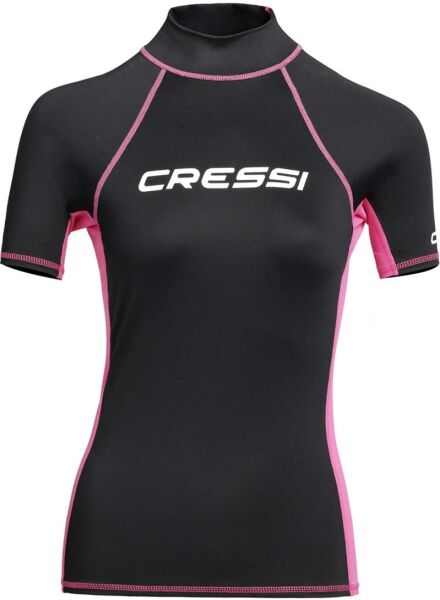 Cressi Rash Guard Lady T-Shirt S - NO:2 - BLACK - PINK