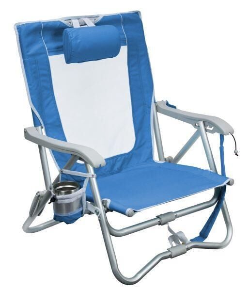 Gci Outdoor Bi-Fold 4 Kademeli Katlanır Plaj Sandalyesi MAVİ