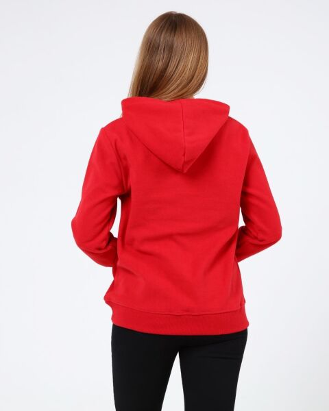 North Trace Crewline Kapüşonlu Kadın Hoodie KIRMIZI - 2XL