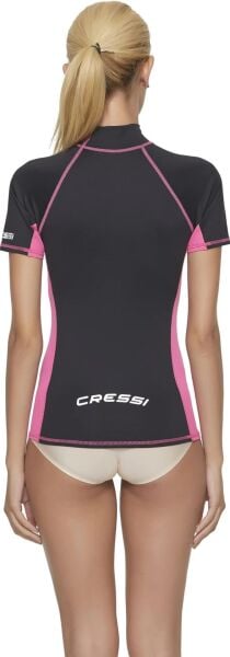 Cressi Rash Guard Lady T-Shirt BLACK - PINK - XL - NO:5