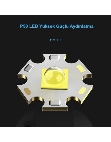 Black Watton PM10-TG Şarj Edilebilir 3000 Lümen Led El Feneri
