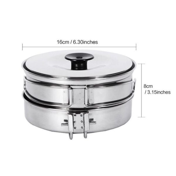 KingCamp Backpacker III Silver Yemek Seti  ( 2 Kişilik )