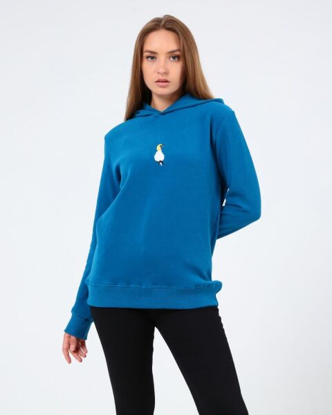 North Trace Crewline Kapüşonlu Kadın Hoodie MAVİ - L