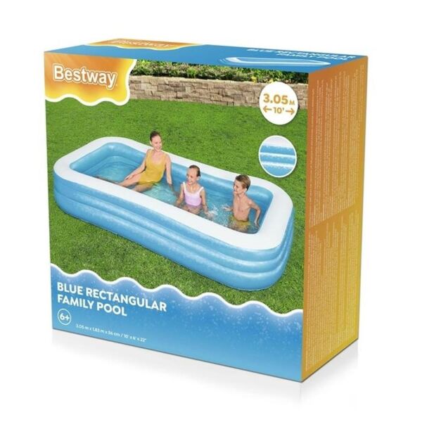 Bestway Dikdörtgen Şişme Aile Havuzu 305x183x56 cm