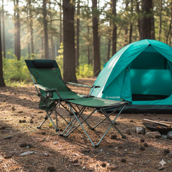 Madfox Prowler 3 Kademeli Yatabilen Kamp Sandalyesi Green/Black