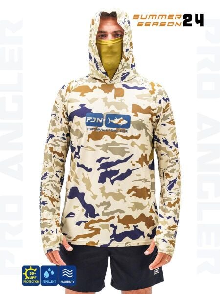 Fujin Pro Angler S24 Buff & Hoodie Natural Camo S