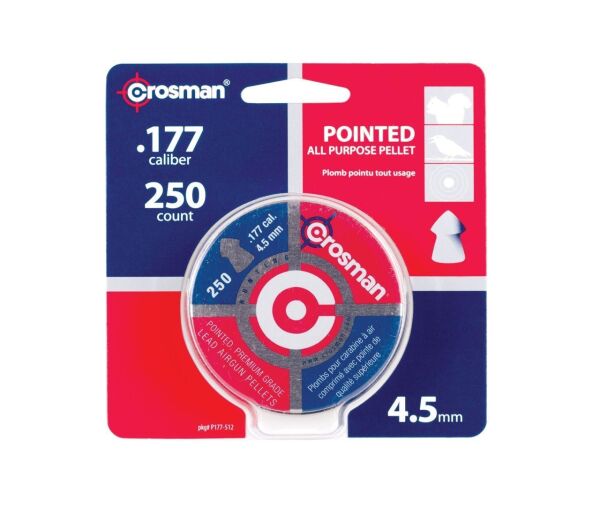 Crosman 4.5 Cal. Sivri Havalı Saçma (Teneke Kutuda 250 Adet)
