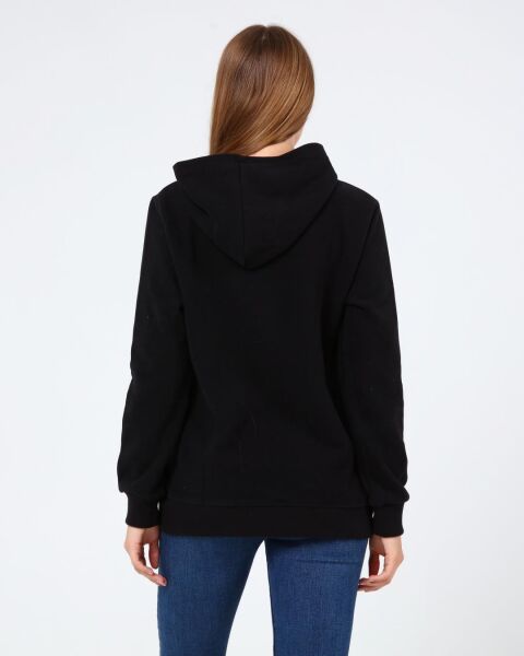 North Trace Crewline Kapüşonlu Kadın Hoodie SİYAH - 2XL