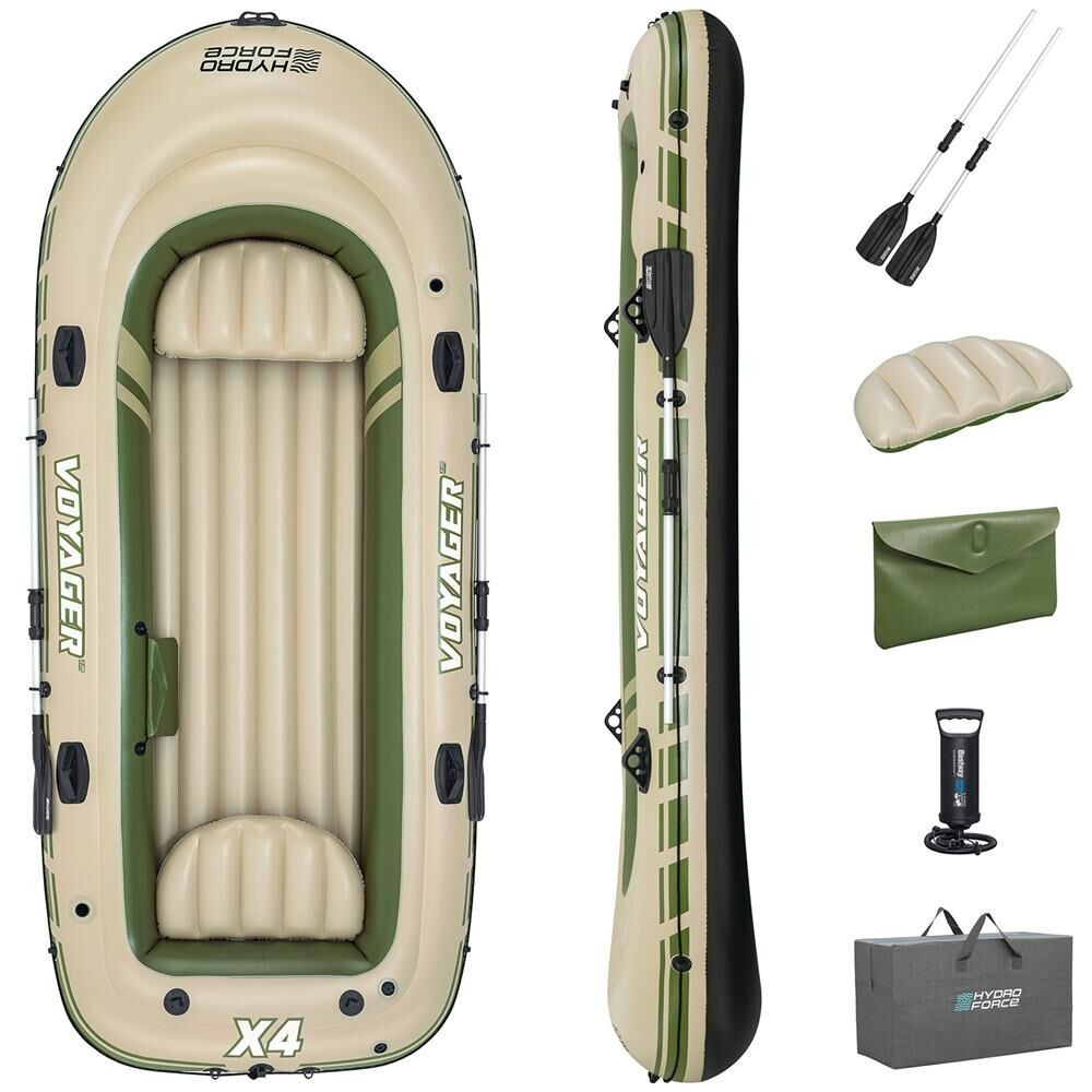 Bestway Hydro-Force Voyager X4 Raft Şişme Bot Set Bej