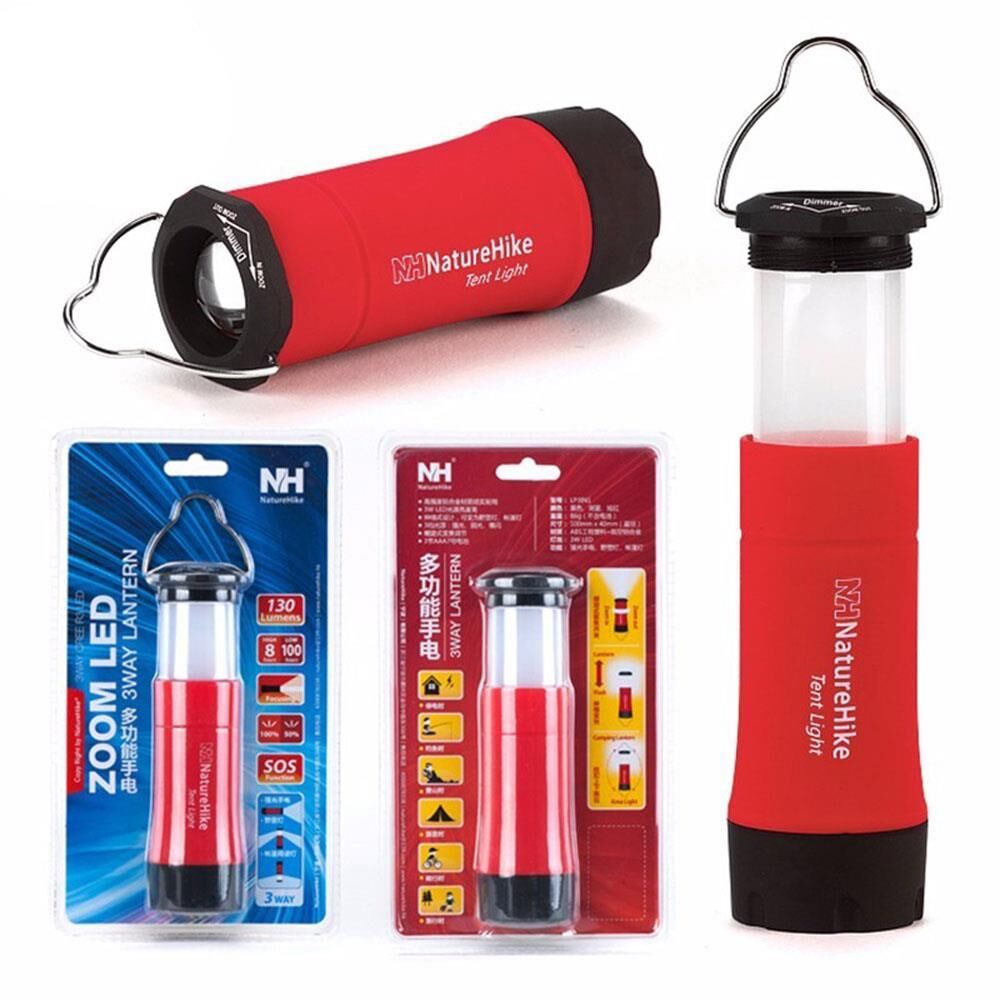Naturehike 3IN1 MultiFonksiyonel LED Kamp Lambası KIRMIZI