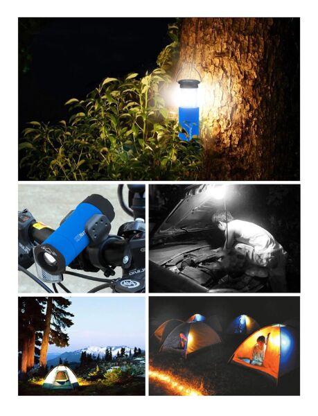 Naturehike 3IN1 MultiFonksiyonel LED Kamp Lambası KIRMIZI