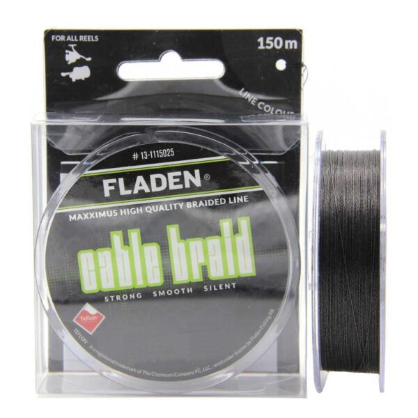 Fladen Maxximus Cable Braid Siyah İp Olta Misinası 150mt SİYAH - 0,16 mm