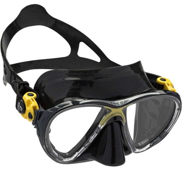 Cressi Big Eyes Evolution Dalış Maskesi BLACK/YELLOW