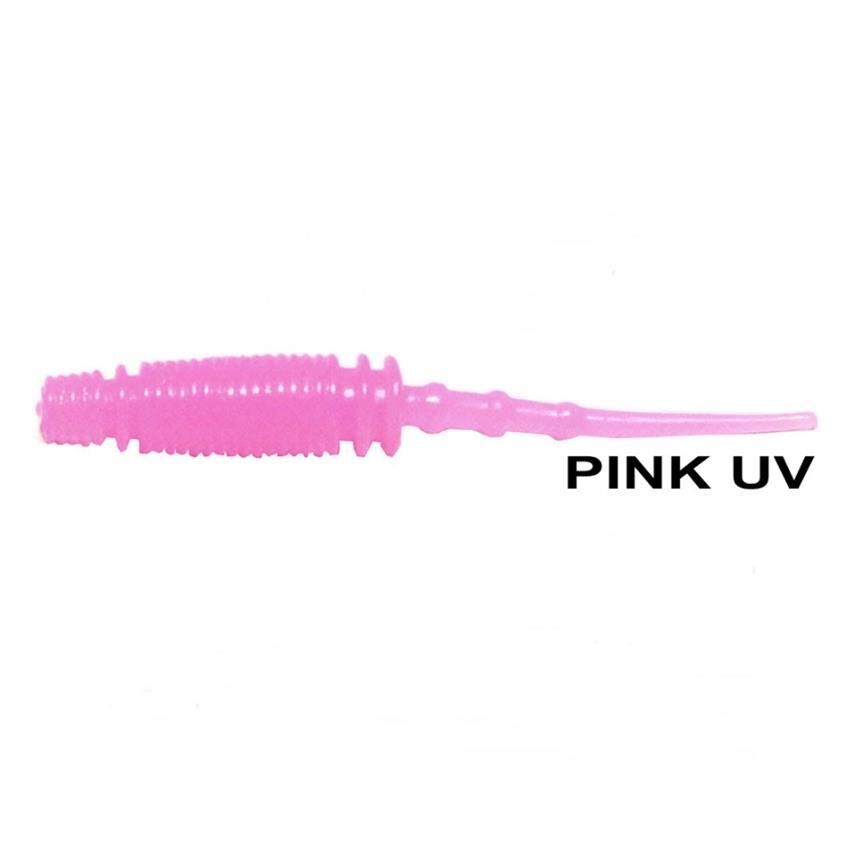 Ryuji Rock Worm 4cm Kokulu Silikon Yem [12 adet] Pink Glow