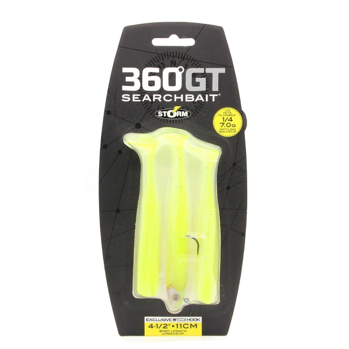 Storm 360GT SearchBait Minnow 11Cm 7Gr 3+1 Adet Silikon Yem Chartreuse Ice