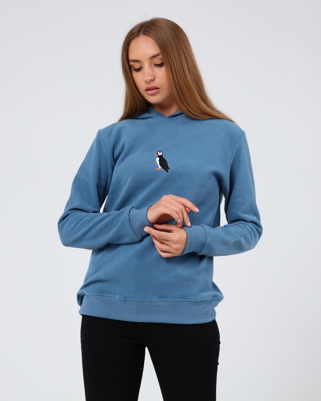 North Trace Crewline Kapüşonlu Kadın Hoodie AÇIK MAVİ - 2XL